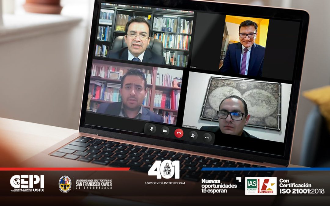 Inicia la Segunda Versión del Diplomado en Argumentación Jurídica y Razonamiento Judicial, en modalidad virtual, gracias al trabajo conjunto entre el CEPI – USFX y el Tribunal Departamental de Justicia de Chuquisaca