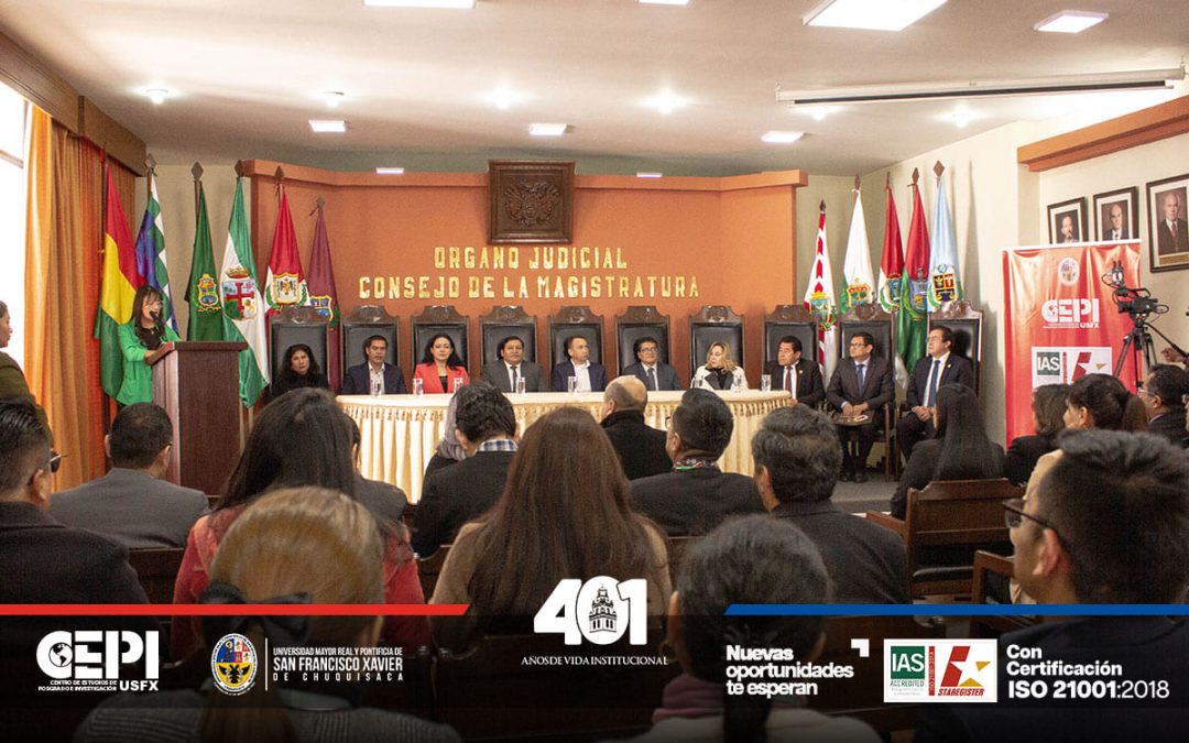 Universidad San Francisco Xavier, Consejo de la Magistratura y Escuela de Jueces del Estado firman convenio para fortalecer la justicia en Bolivia