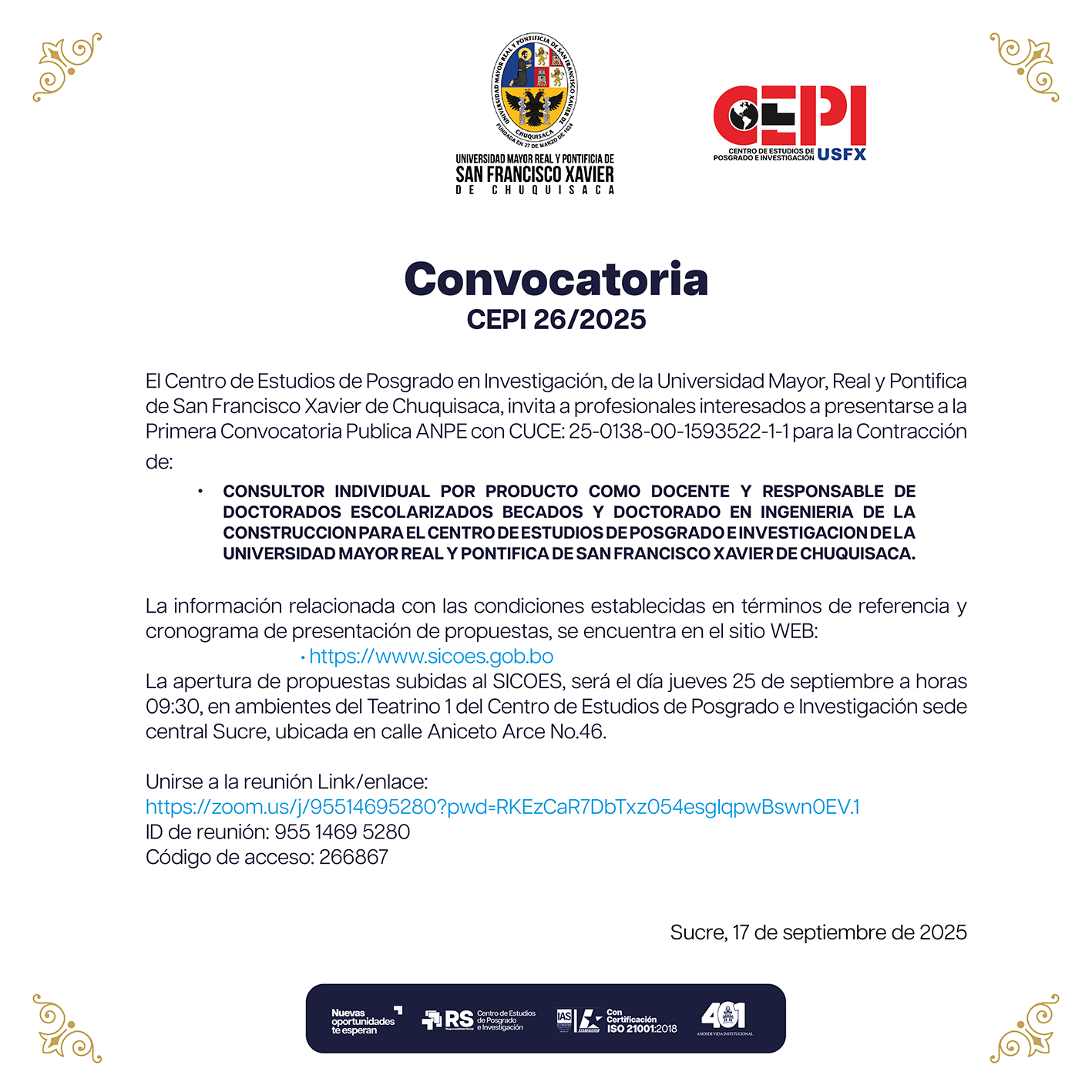 Convocatoria 2025