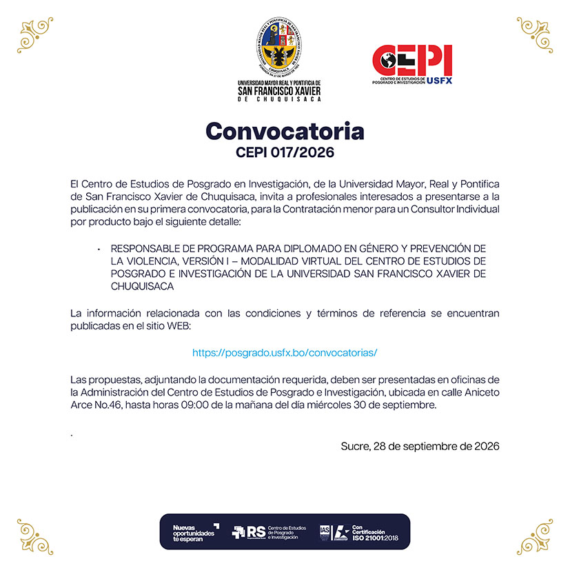 Convocatoria Posgrado