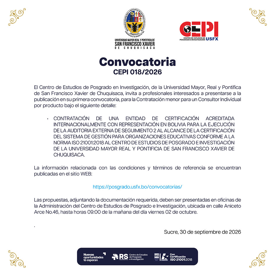 Convocatoria Posgrado